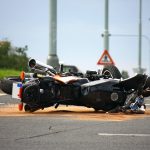 Wrecked motorcycle Wrecked motorcycle