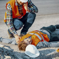 coworker found unconscious worker after accident