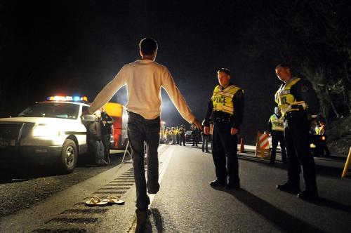 taking a field sobriety test