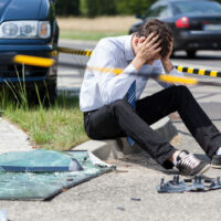 Guy in car accident Guy in car accident