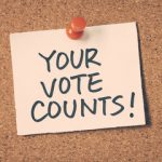 A your vote counts sign A your vote counts sign