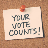 A your vote counts sign