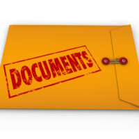 Confidential documents sealed in envelope