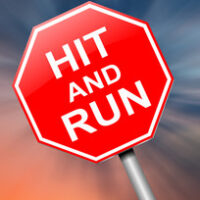 red hit and run sign Hit and Run Sign