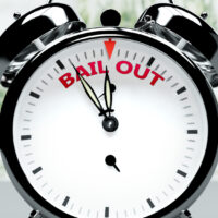 Bail out soon, almost there, in short time – a clock symbolizes a reminder that Bail out is near, will happen and finish quickly in a little while, 3d illustration Bail out soon, almost there, in short time – a clock symbolizes a reminder that Bail out is near, will happen and finish quickly in a little while, 3d illustration