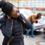 Woman Suffering From Neck Pain After Car Accident Woman Suffering From Neck Pain After Car Accident