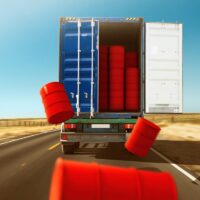 LKW verliert Ladung auf Landstraße LKW verliert Ladung auf Landstraße