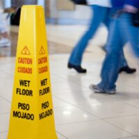 Wet Floor Sign with People Picture