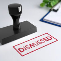 Stamp with Dismissed text