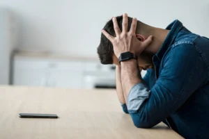 Dramatic at home, mental health problems, crisis, stress and expression negative emotions